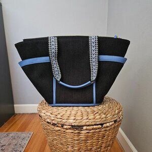 NWOT Draper James Tapered Twill Tote In Black